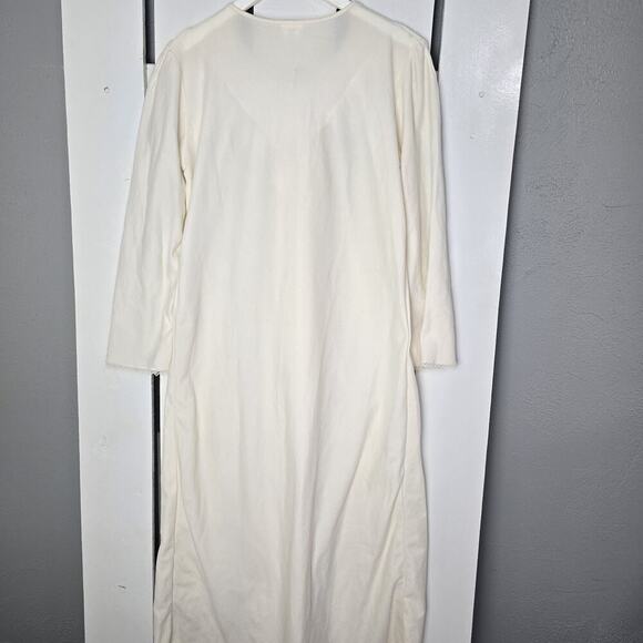 Adonna JC Penny’s Ivory Nylon Poly Blend Midi Nightgown Large Prairie Cottage - Picture 2 of 9